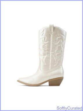 Women Western Cowboy Stitched Pointe Toe Ankle Mid Shaft Fashion Boots